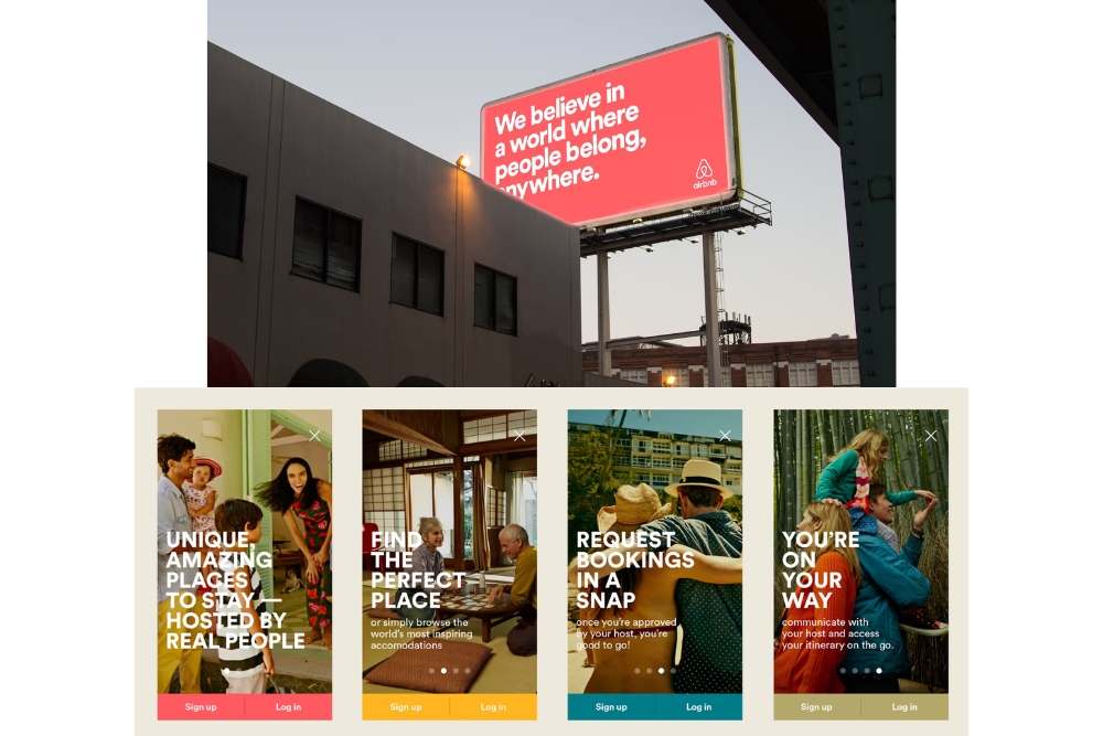 Airbnb brand identity example to build a brand.