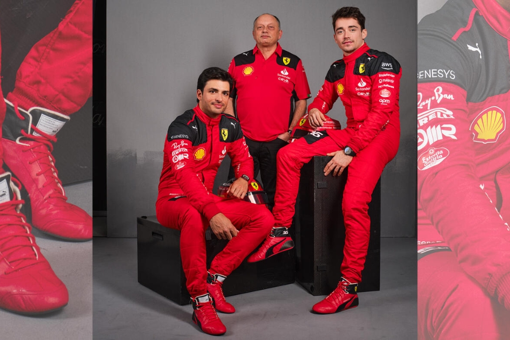 Puma and Ferrari co-branding team