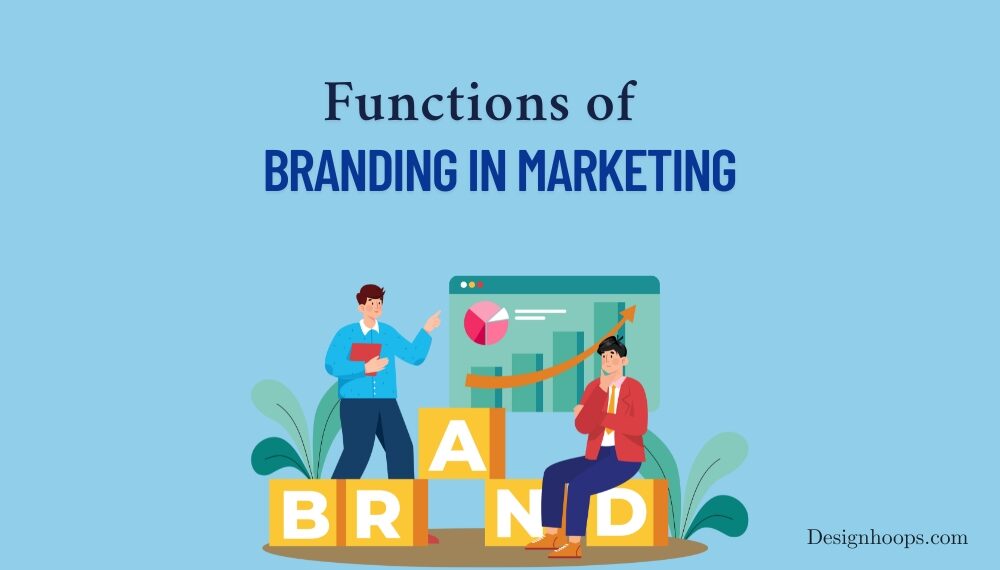 Functions of branding in a marketing-brand team developing a branding strategy illustration.