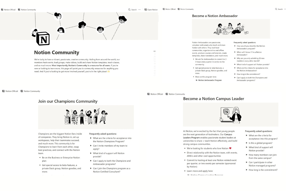 Community-led strategy for growth programs on their website
