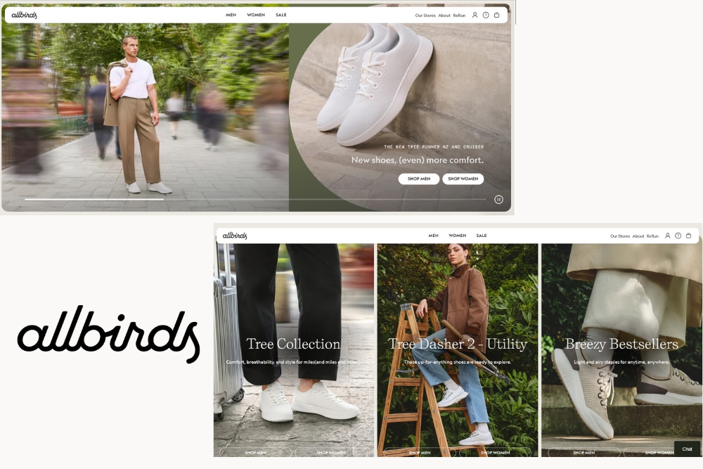 Allbirds Clear and eye-catching Visual brand identity