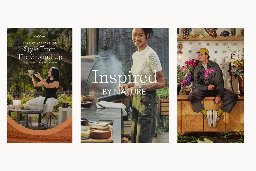 Aallbirds "Inspied by nature" storytelling campaign.
