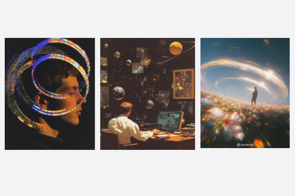 Perplexity illustrations on social media post