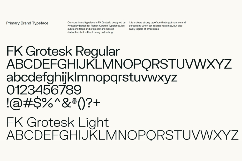 Perplexity Branding Typeface FT Grotesk